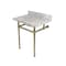 Fauceture 30X22 Marble Vanity Top W/ Brass Feet Combo, Marble/ Nickel KVPB30MB6 - alternate 1